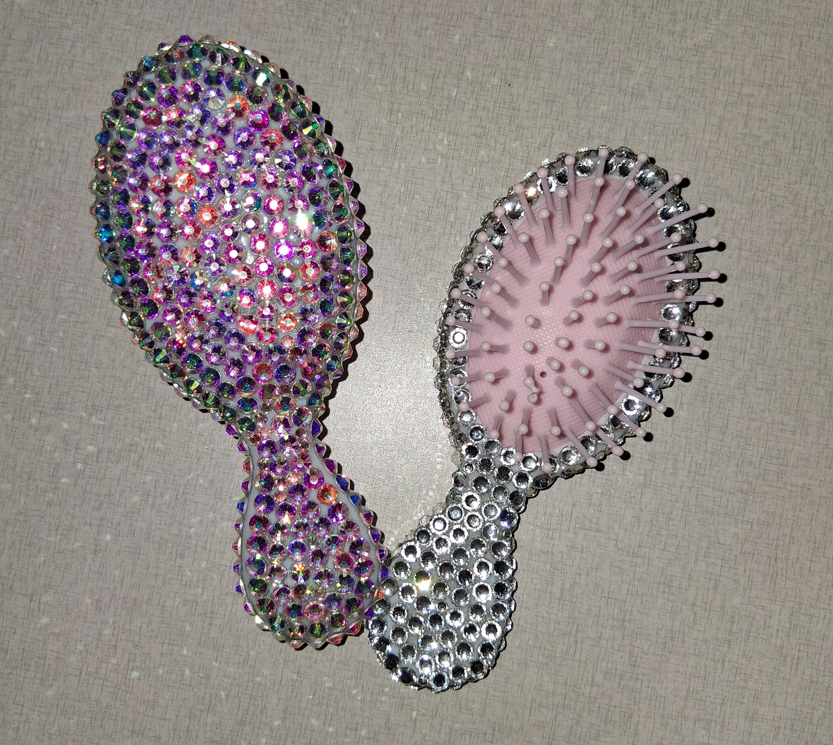Bedazzled Mini Hair Brush - Etsy
