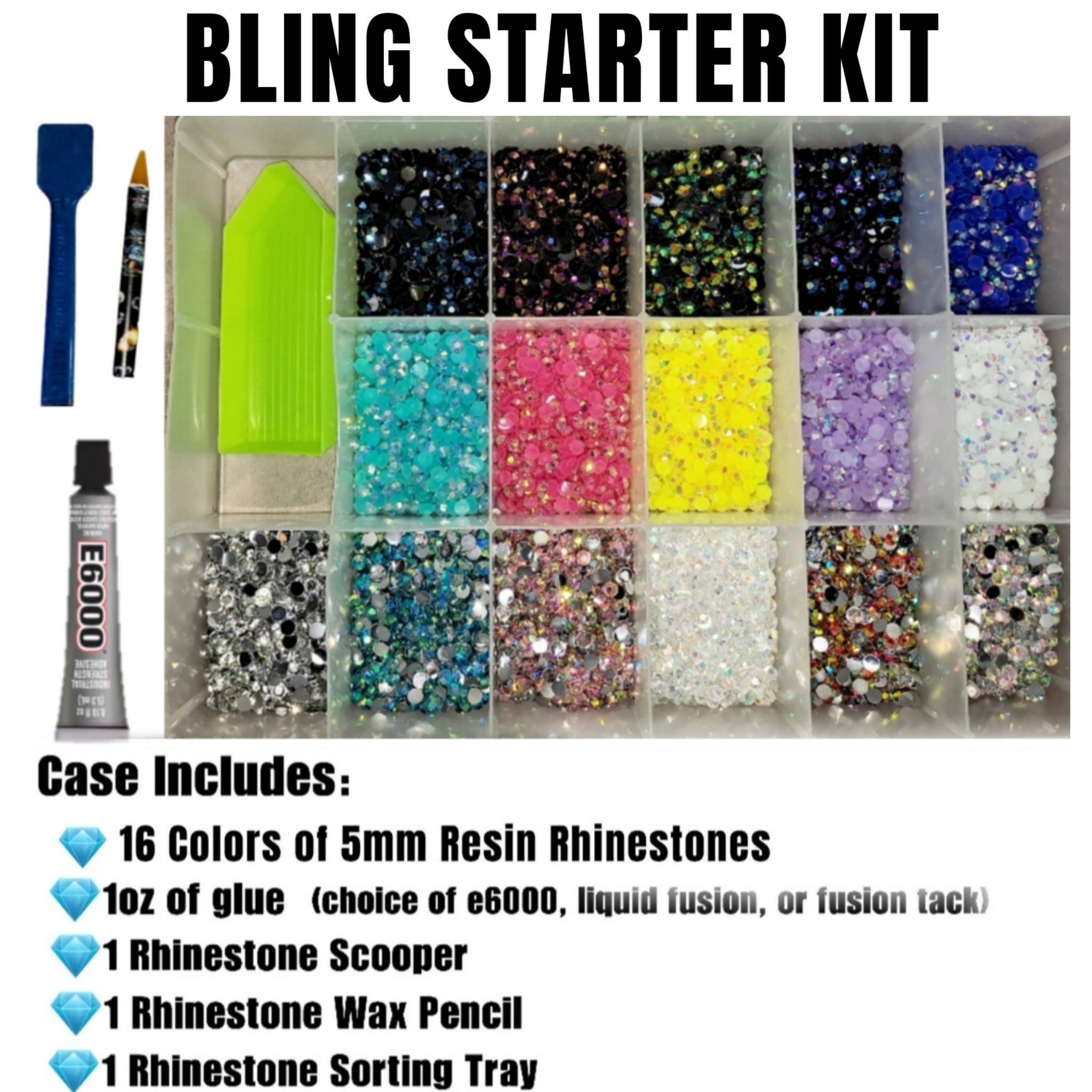 5mm Jelly & Resin Rhinestone Sample Starter Kit Case With Wax - Etsy