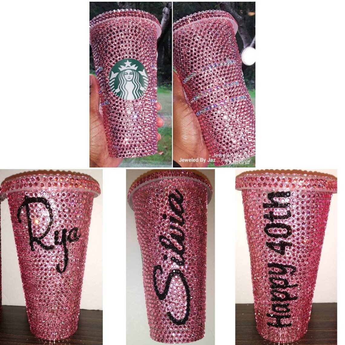 Bedazzled Starbucks Cup/Bling Cup/Custom Starbucks Etsy