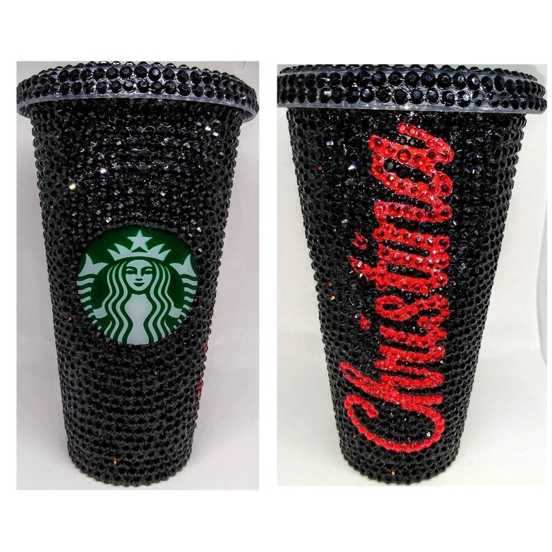 bedazzled starbucks cup diy