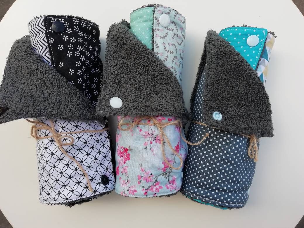 Essuie-Tout Lavable, Écologiques et Durables avec Pressions Lot de 5 Possibilité Commande Spécialepo