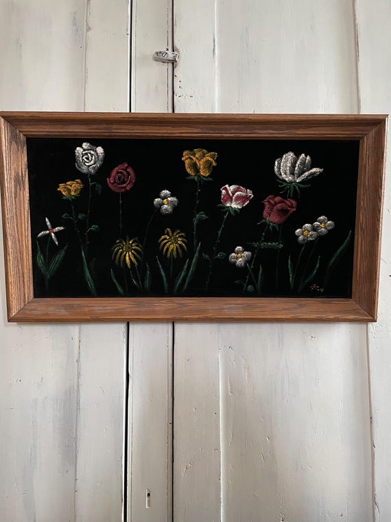 Vintage Velvet Frame Art - Etsy