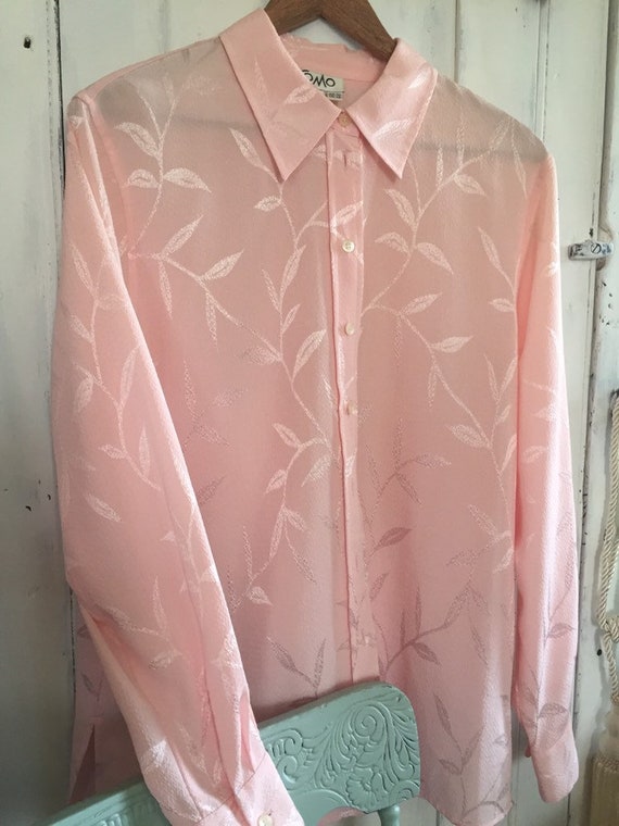 Vintage 80s satin shirt - image 2