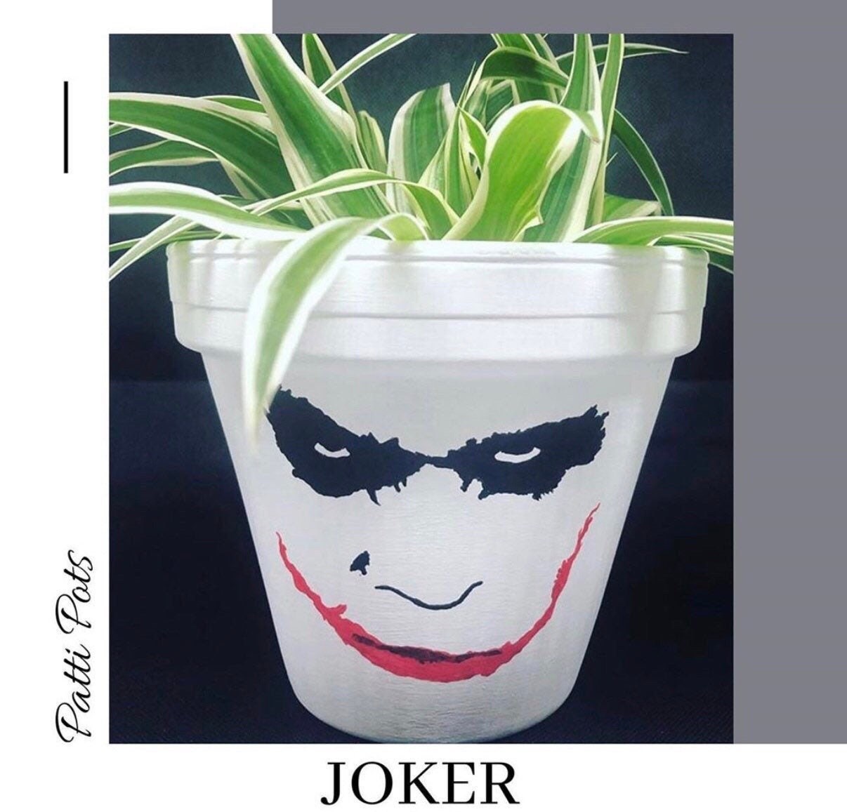 Joker Hand Painted Terracotta Plant Pot - Etsy