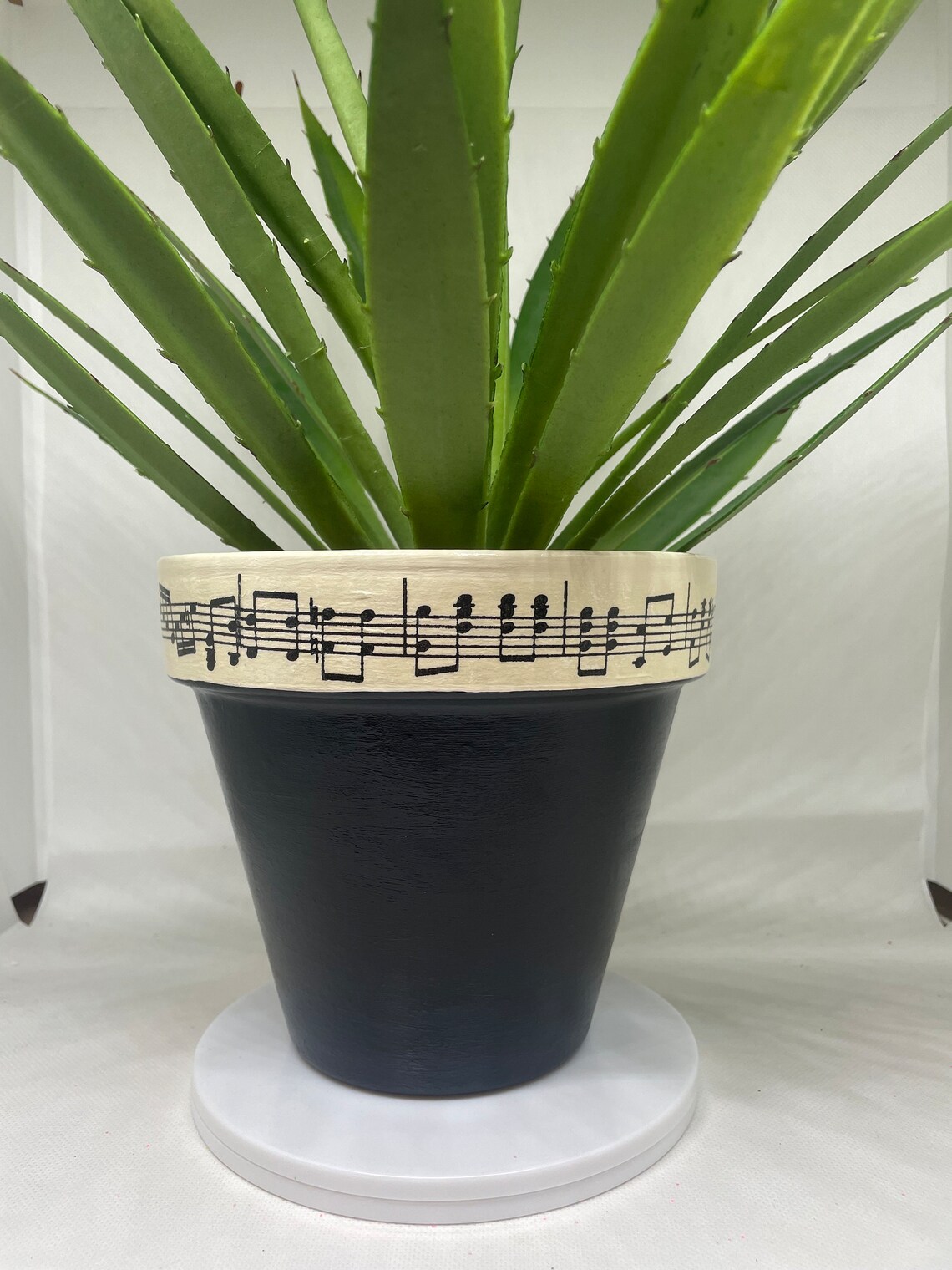 Pot Note Music Notes Hand Painted & Decoupage Terracotta Plant Pot - Etsy