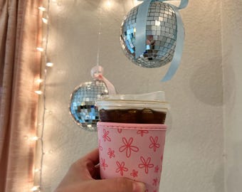 Pink Flower Coffee Sleeve