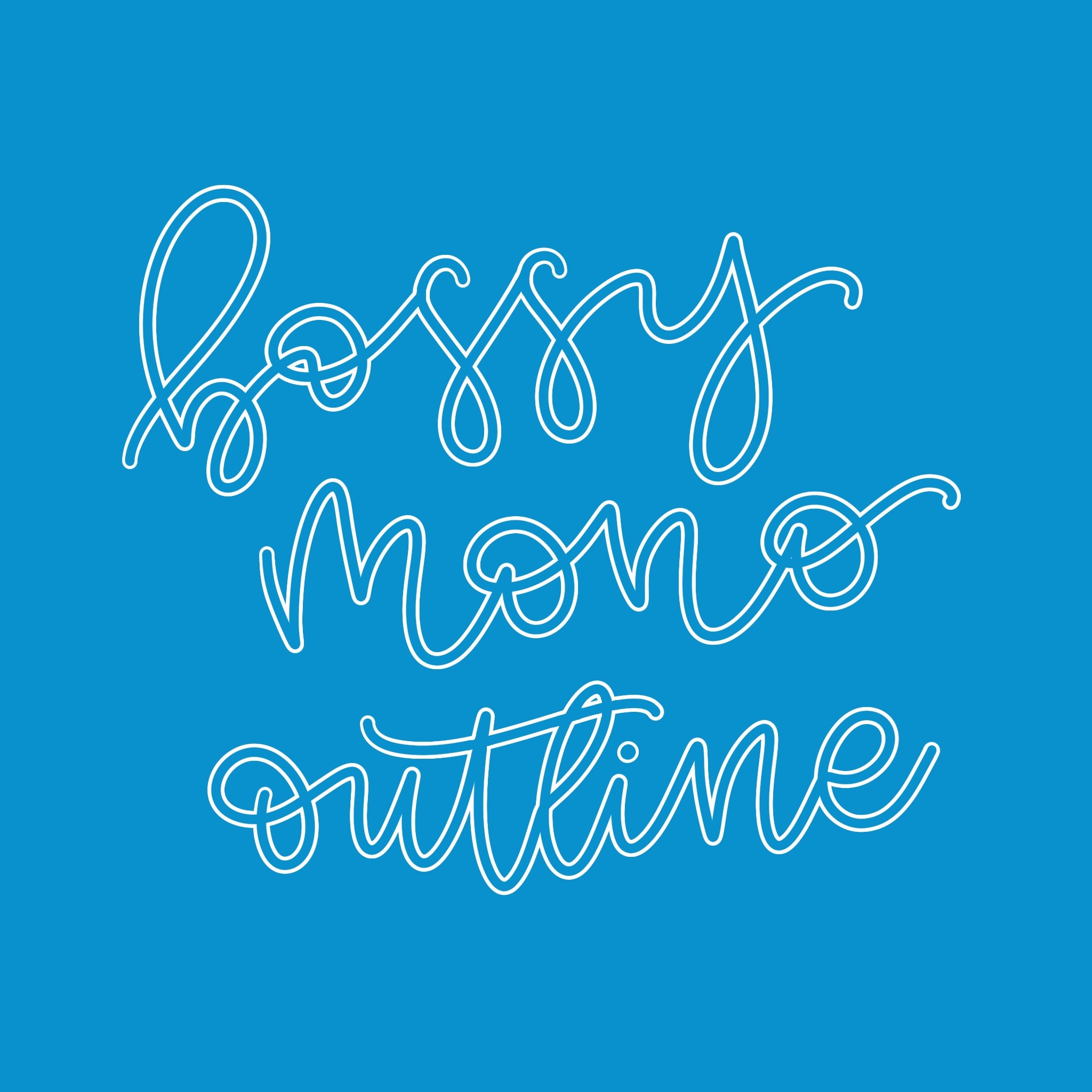 Bossy Mono Outline Procreate Brush Monoline Outline Brush | Etsy