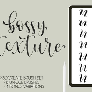 Bossy Texture Procreate Brush Set | Subtle Texture Brushes for Procreate | Procreate Textured Lettering Brushes