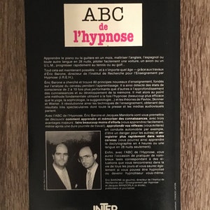 ABC de l'hypnose développez votre mémoire et vos connaissances Français Broché de Eric Barone Jacques Mandorla french book on hypnosis image 2