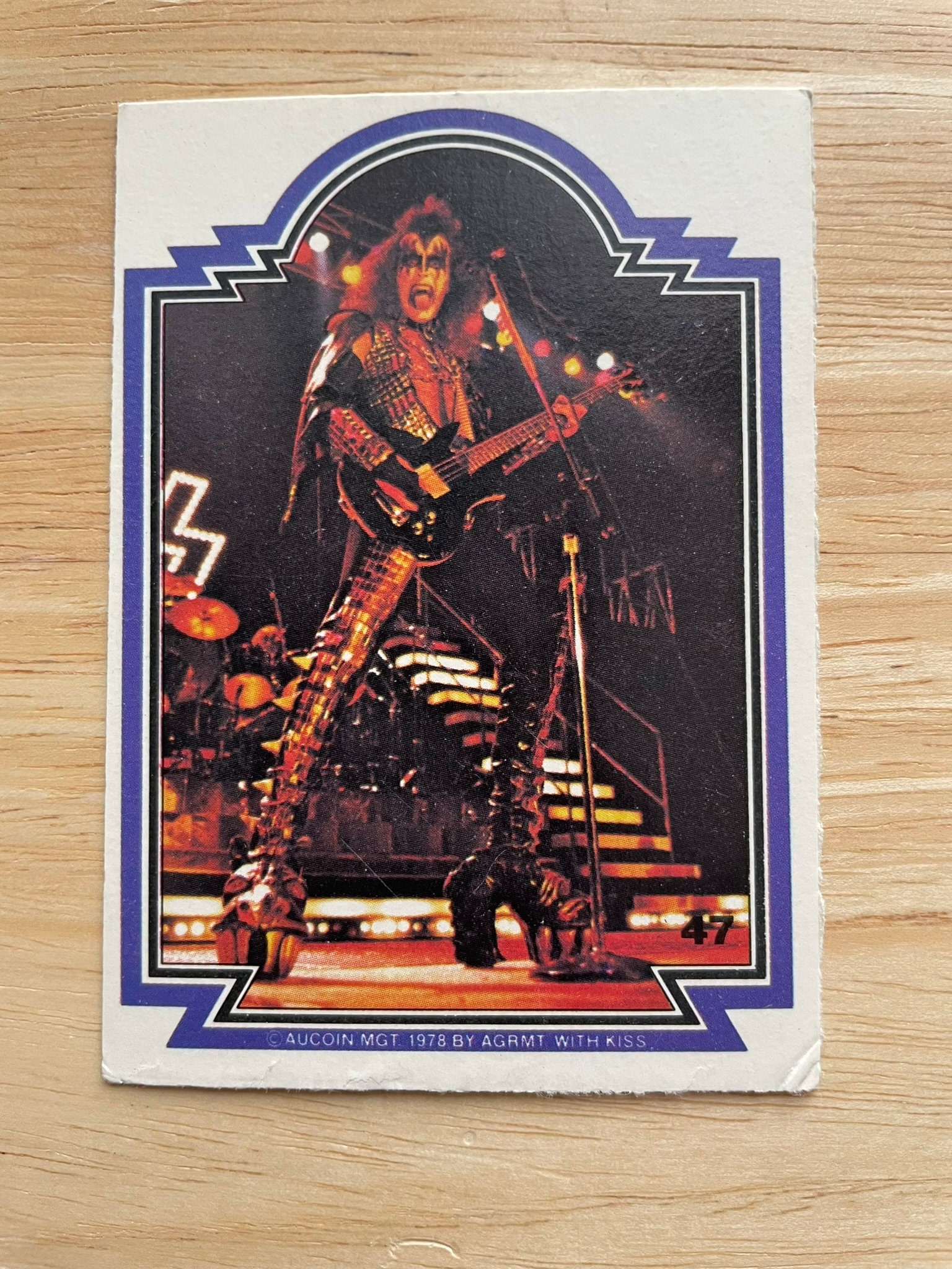 KISS Card 1978 Collector Card Band on Stage Number 51