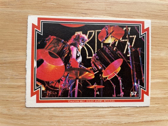 KISS Card 1978 Collector Card Number 57 Vintage Kiss Card Kiss