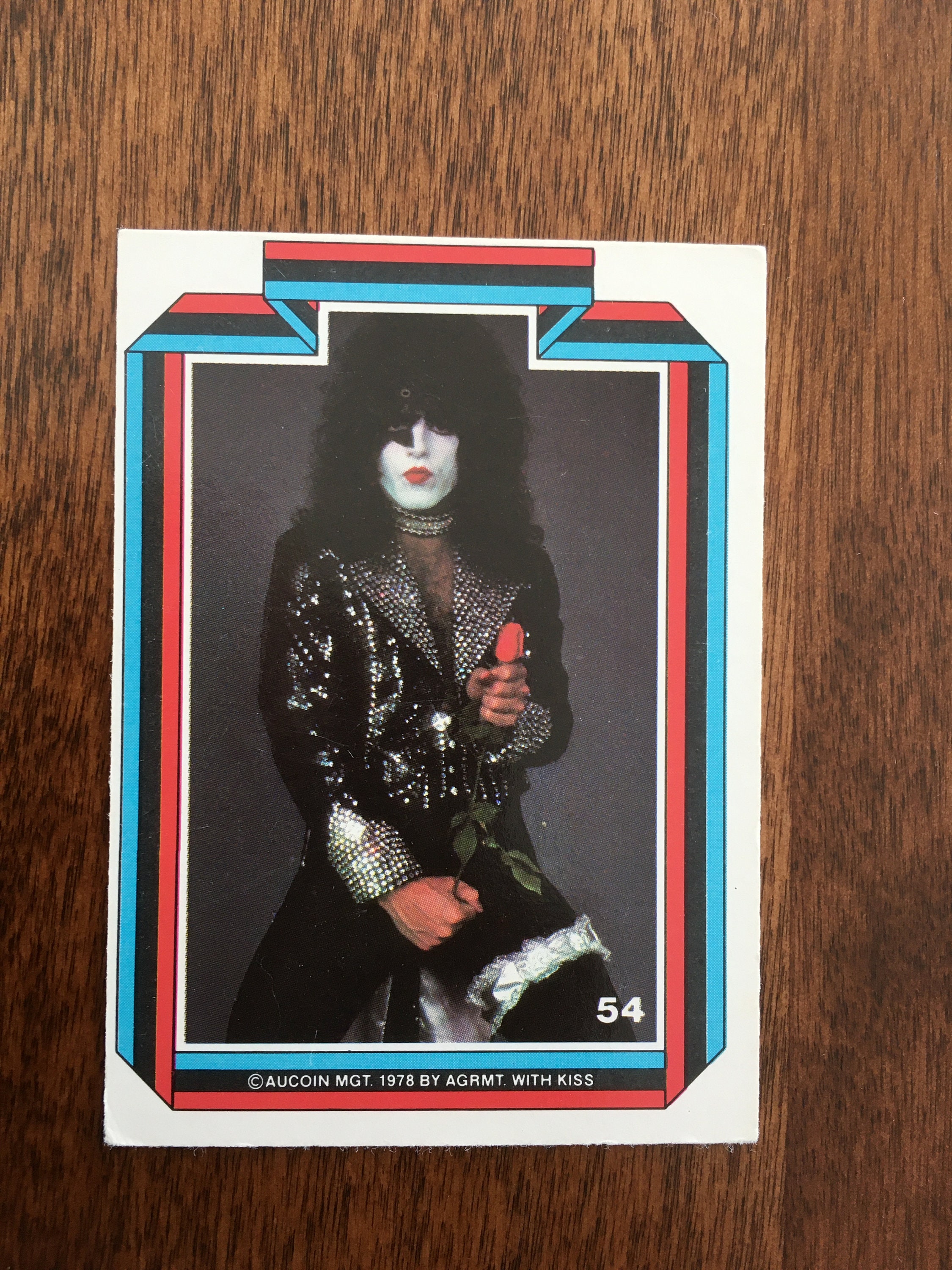 KISS PAUL STANLEY 付属品完品1978 KISS Card 1978 Collector Card Paul Stanley Number 54 Vintage