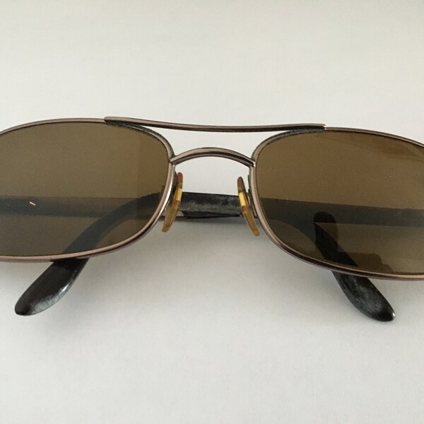 Vintage sunglasses Authentic GIORGIO ARMANI metal rectangular 678 1149 Sunglasses 1990 unisex Giorgio Armani Made in Italy Retro Sun Glasses