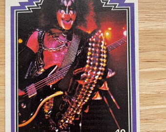 ヴィンテージ  1977 / 1978  メゴ  KISS コンプリートセット KISS Card 1978 Collector Card Gene Simmons Number 62 Vintage