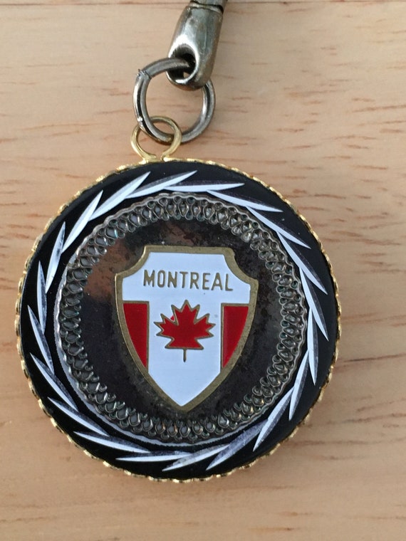 Vintage keychain Canadian souvenir Montreal Quebec