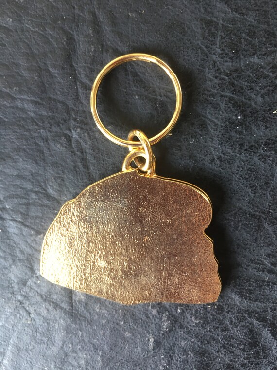 Lobster Vintage Key Chain gold-tone metal Canadia… - image 7