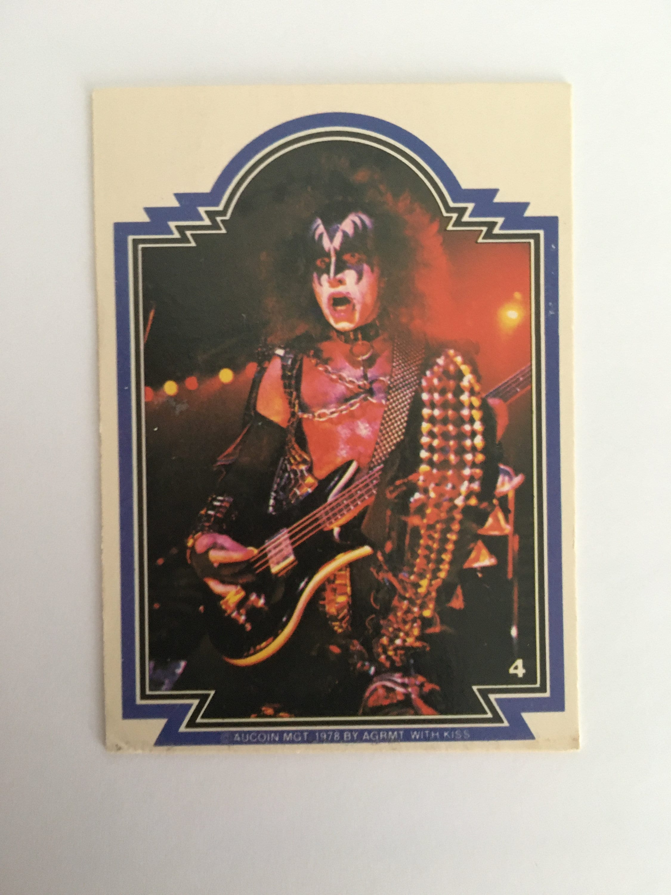 KISS Card 1978 Collector Card Gene Simmons Number 4 Vintage Etsy Canada