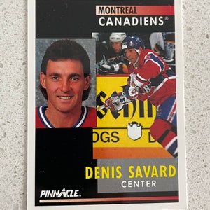 Carte de hockey Denis Savard Pinacle numéro 28 Pinacle 1991-92 Denis Savard Canadiens de Montréal #28