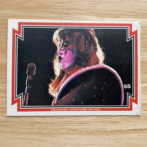 Carte KISS 1978, carte de collection numéro 55, carte Kiss vintage, cartes à collectionner Kiss, carte puzzle Aucoin MGT par ARGMT # 55