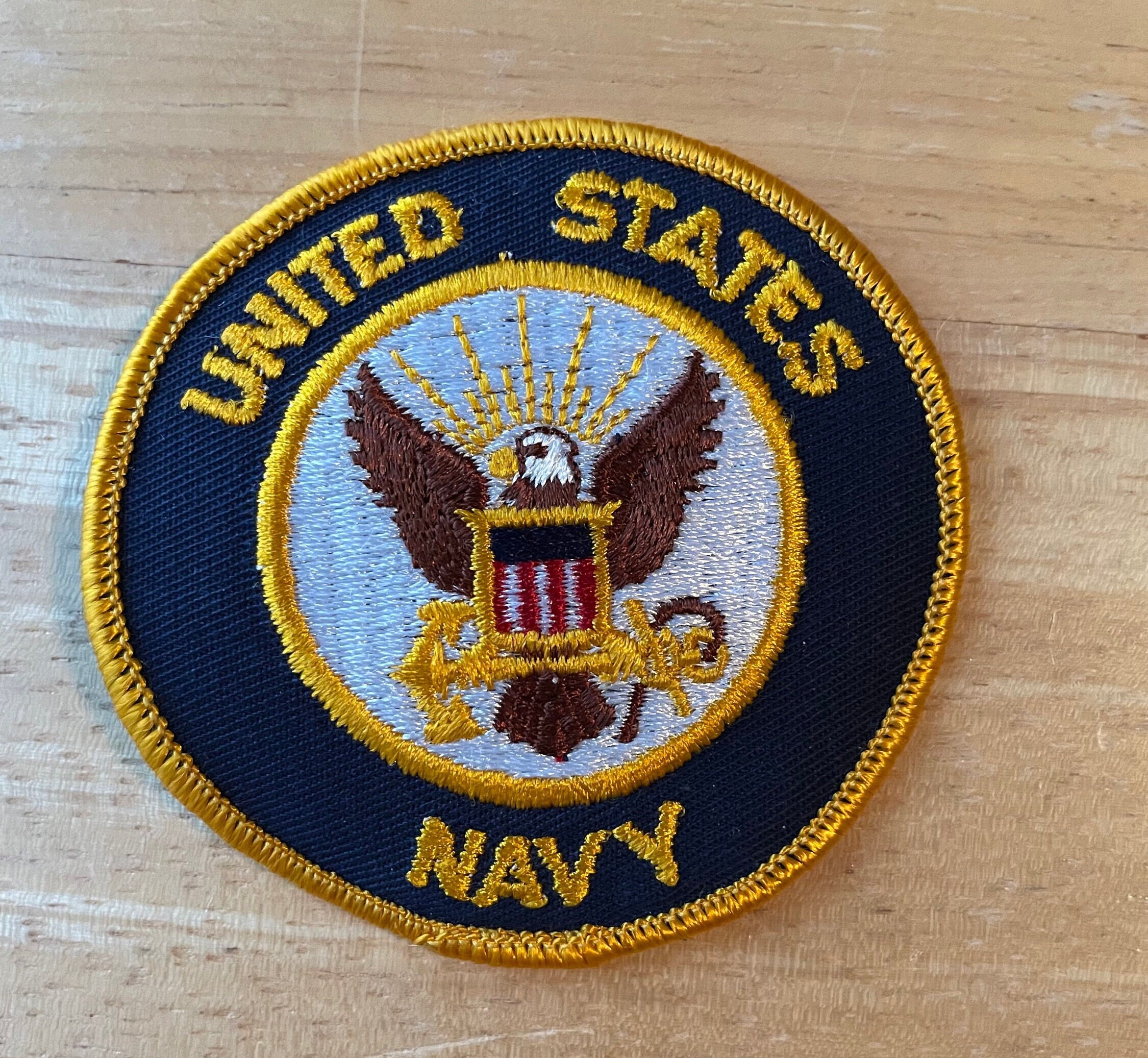 embroidered crest patch French national navy aeronaval France scratch  scratchable