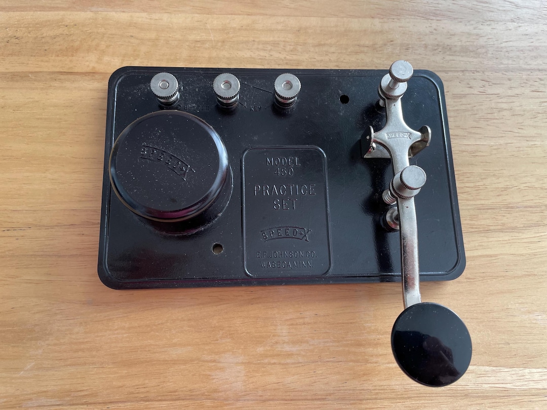 Morse Code SPEED-X 450 E.F Johnson Practice Telegraph Key Ham Radio ...