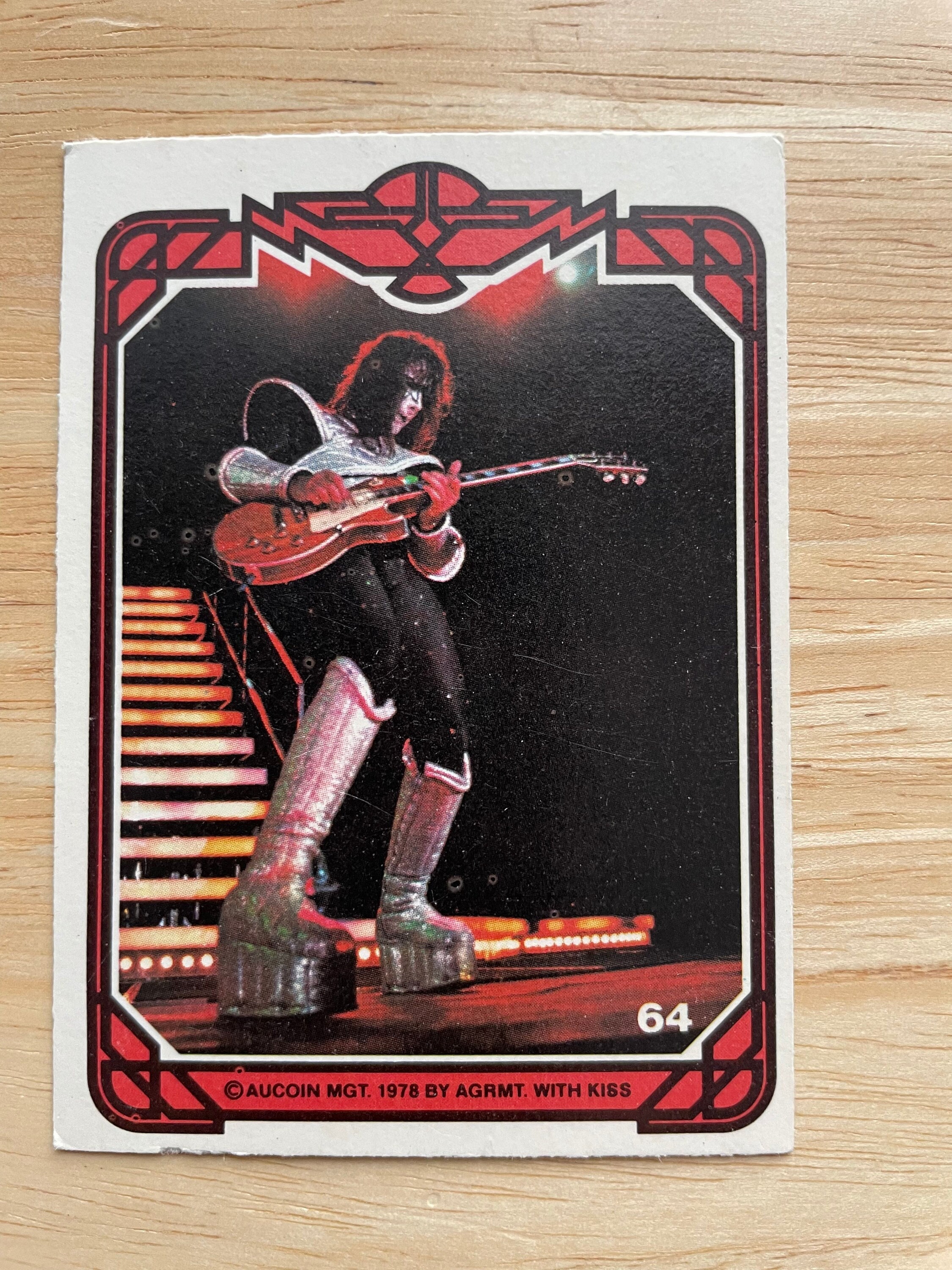 KISS Card 1978 Collector Card Ace Freely Number 64 Vintage