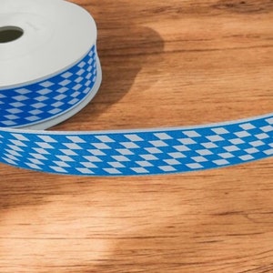 Taffeta ribbon gift ribbon decorative ribbon &quot;Bavarian diamond&quot; 25 mm x 25 m