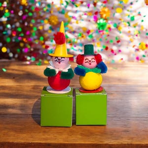 Pralinenwürfel Geschenkwürfel Clown 9-12 cm verschiedene Ausführungen 10 Stück