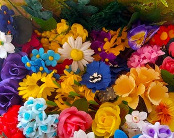 Blomset med 100 delar – Vårdekoration, DIY-blomkrans | Scrapbookingblommor, pastellfärgade blommor för hantverk och presenter