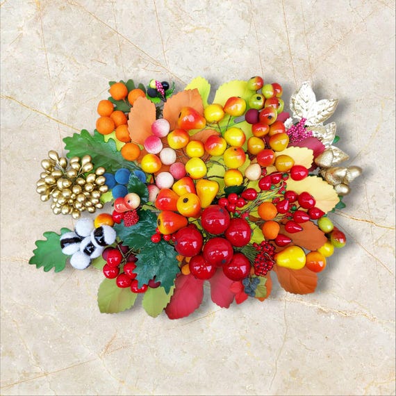 Deko-Früchte Set 100 Stück 20-30mm