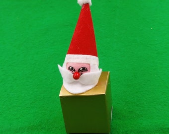 Pralinéblokjes geschenkblokjes "Santa Claus" 10 cm 10 stuks