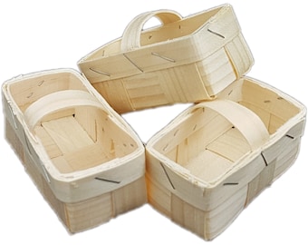 Spankörbchen versch. Farben 3 Stück ca. 8 cm x 4 cm x 3 cm