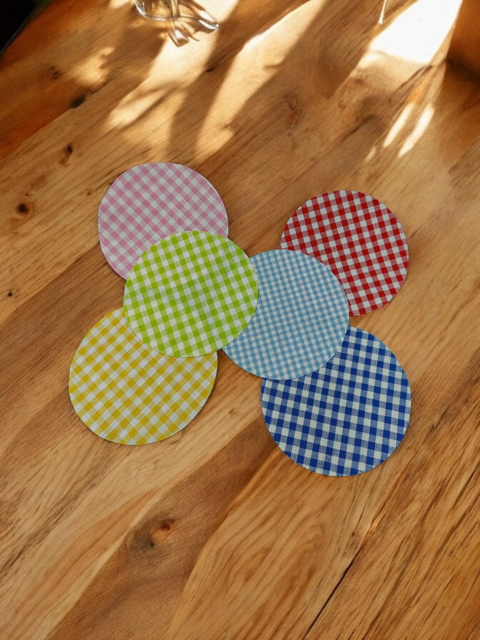 Doilies for jam jars in various colors, Ø12cm or Ø15cm, 20 pieces