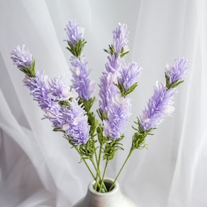 Fiori di lavanda di carta crespa Bouquet di lavanda secca rustica Mazzo Mini bouquet di fiori artificiali di lavanda finta