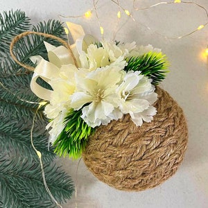 White Christmas Tree Ornaments For Gift Decoration Crochet Christmas Ornaments Presents Rustic Home Decor Teacher Christmas Gift Bowl Filler
