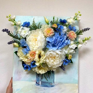 Floral Wand Kunst Dekor künstliche Blumen Arrangement Galerie 3D Blumen Wand Kunst Ästhetik Haus Dekor Floral Home Housewarming Geschenk