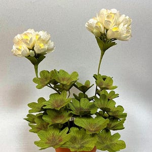 Geranio di carta bianca, scultura di piante di carta, regalo per giardiniere, regalo per mamma, giardino invernale, regalo di anniversario di carta