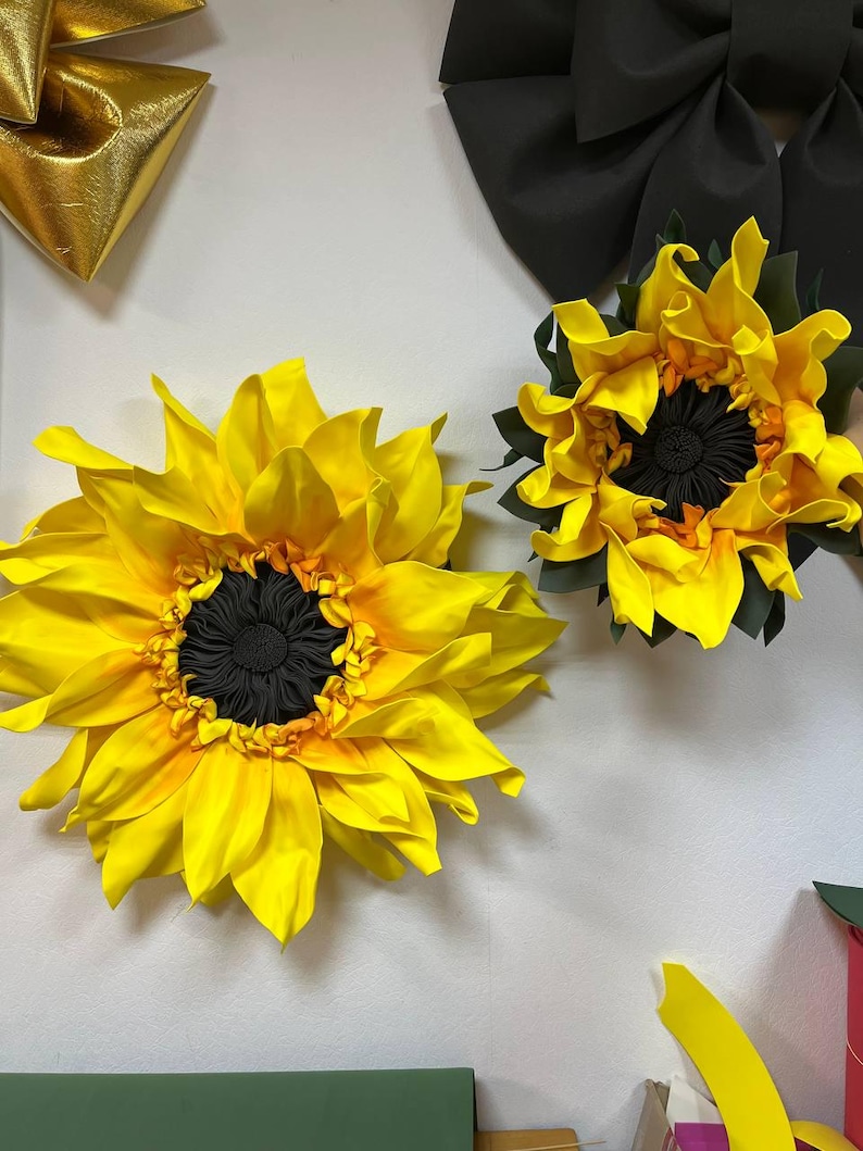 Parede de Girassol de Espuma Grande, Decoração de Casa de Fazenda, Aniversário de Girassol, Flores Artificiais, Flores Grandes, Decoração de Outono, Presentes de Girassol, Decoração de Girassol imagem 6