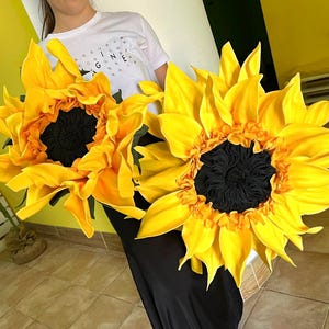 Parede de Girassol de Espuma Grande, Decoração de Casa de Fazenda, Aniversário de Girassol, Flores Artificiais, Flores Grandes, Decoração de Outono, Presentes de Girassol, Decoração de Girassol imagem 9