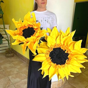 Parede de Girassol de Espuma Grande, Decoração de Casa de Fazenda, Aniversário de Girassol, Flores Artificiais, Flores Grandes, Decoração de Outono, Presentes de Girassol, Decoração de Girassol imagem 4