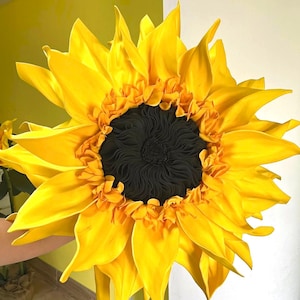 Parede de Girassol de Espuma Grande, Decoração de Casa de Fazenda, Aniversário de Girassol, Flores Artificiais, Flores Grandes, Decoração de Outono, Presentes de Girassol, Decoração de Girassol imagem 3
