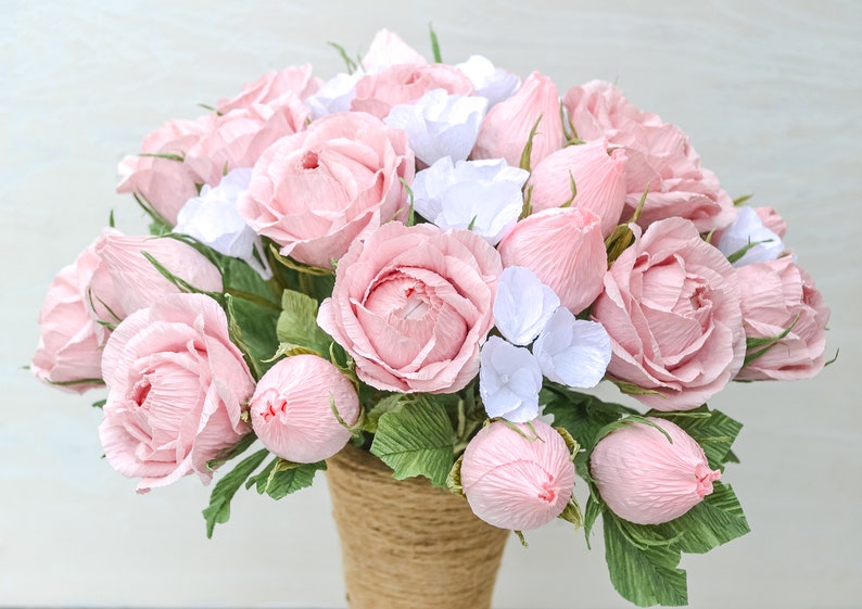 Bridal Paper Bouquet Paper Flowers Table Decor Wedding Etsy