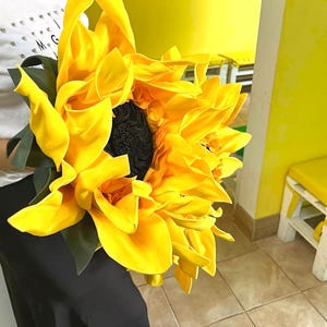 Parede de Girassol de Espuma Grande, Decoração de Casa de Fazenda, Aniversário de Girassol, Flores Artificiais, Flores Grandes, Decoração de Outono, Presentes de Girassol, Decoração de Girassol imagem 8