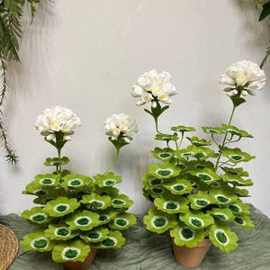 Handmade White Paper Geranium, Paper Plant Sculpture, Gift for Gardener, Gift for Mum, Winter Garden, Paper Anniversary Gift