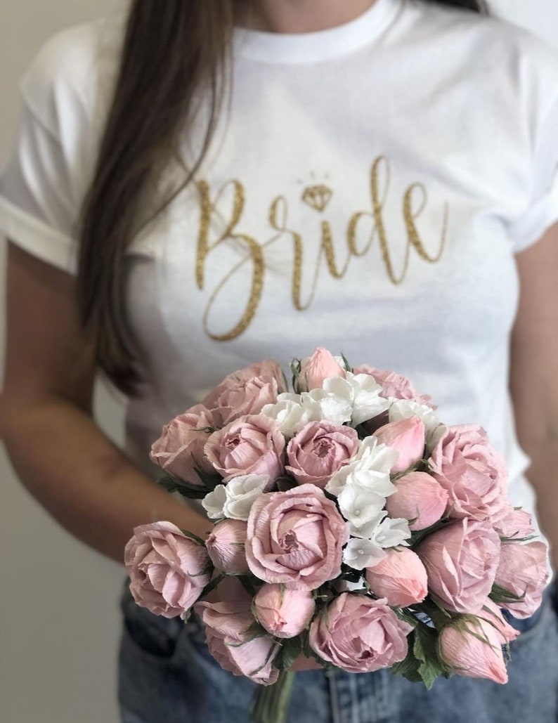 Bridal Paper Bouquet Paper Flowers Table Decor Wedding Etsy