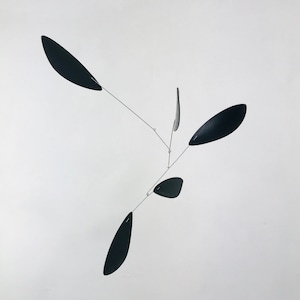 5 Element Painted Beech Wood Hanging Mobile,  16” tall x 16” wide