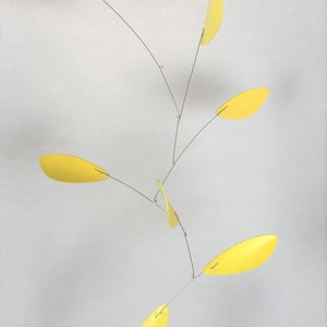 7 Element Steam Bent Painted Baltic Birch Wire Hanging Mobile