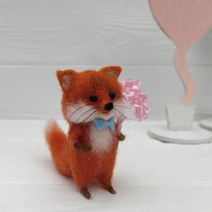 Needle felted fox, felt animal