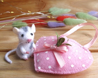 Miniature mouse, felt gift mouse