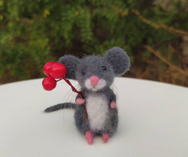 Needle felted mouse wool animals Etsy